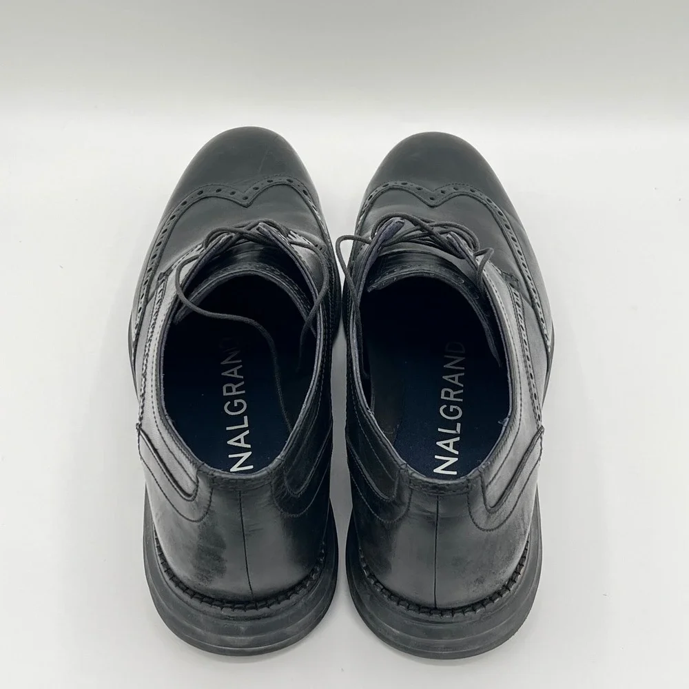 Cole Haan Original Grand Lunar‎ Wingtip Mens 11.5M Black Leather Shoes Career